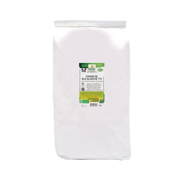 Farine de blé blanche t70  meule de pierre bio - 1